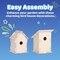 12 DIY Wooden Bird House Kits – Paintable Craft Set with Brushes, Stickers & Strings